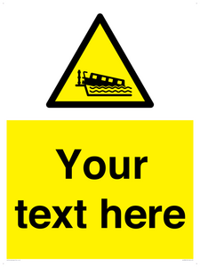 Custom warning grounding narrow boat on lock cill